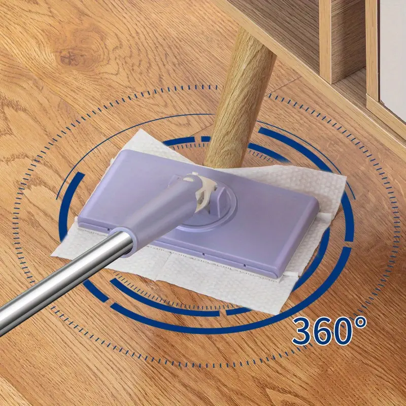 Ergonomic Cleaning Mop | 360° Swivel Head | Automatic Cloth Clip | BuffTowel - Image 3