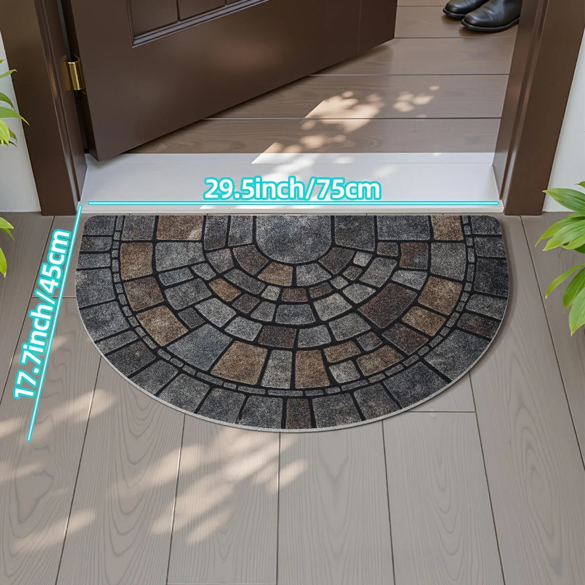Mosaic Door Mat | Non Slip Entry Protection | Mosaic Textured Surface | EntryLuxe - Image 2