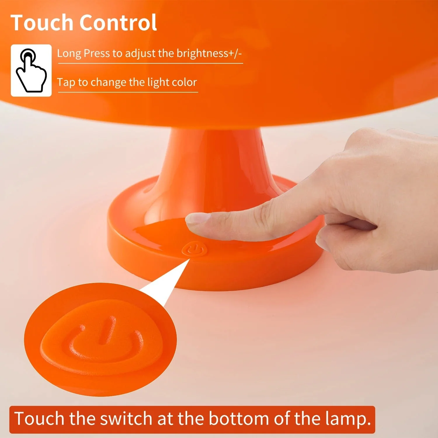 Mushroom Table Lamp | Bauhaus Modern Design | Dimmable LED Touch Light | Lumivara - Image 3