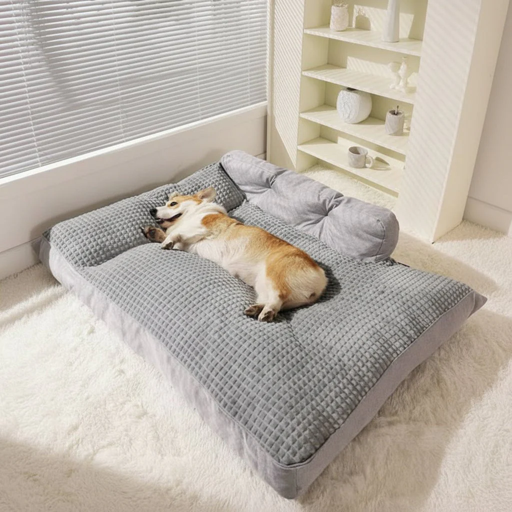 Pet bed | Thickly padded sleeping mat | Non-slip underside | Washable design | Restopa - Image 4