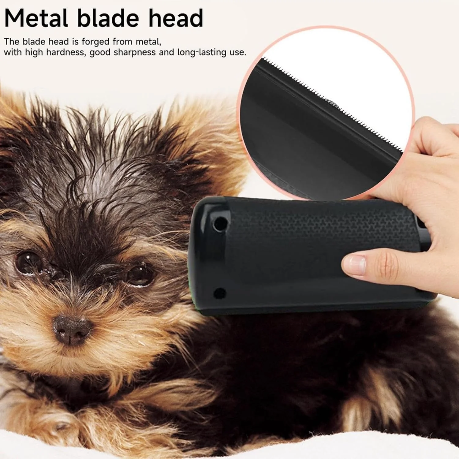 Pet Brush | Gentle Metal Blade Grooming | Reduces Shedding Fast | HairSwipe - Image 3