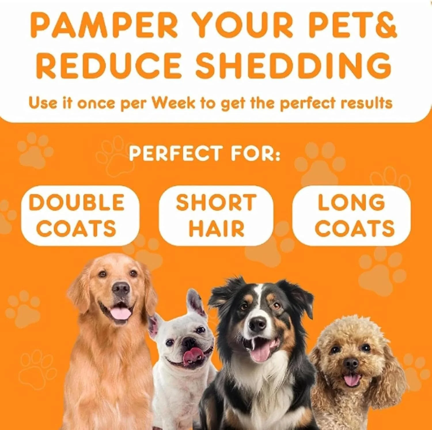 Pet Brush | Gentle Metal Blade Grooming | Reduces Shedding Fast | HairSwipe - Image 5