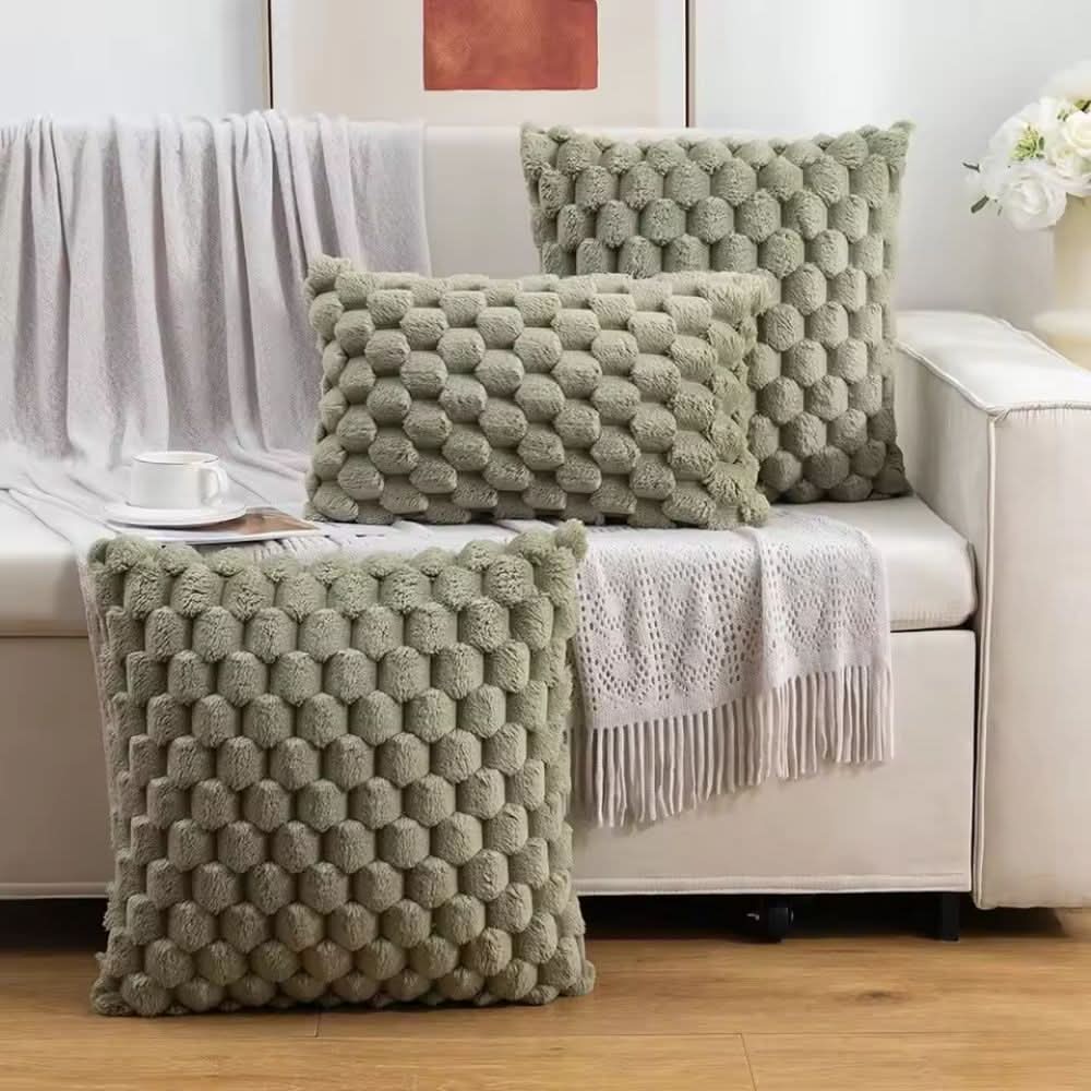 Pillow Cover | Cozy Texture Upgrade | 3D Plush Bubble Cushion Case | PlushNest - Image 17