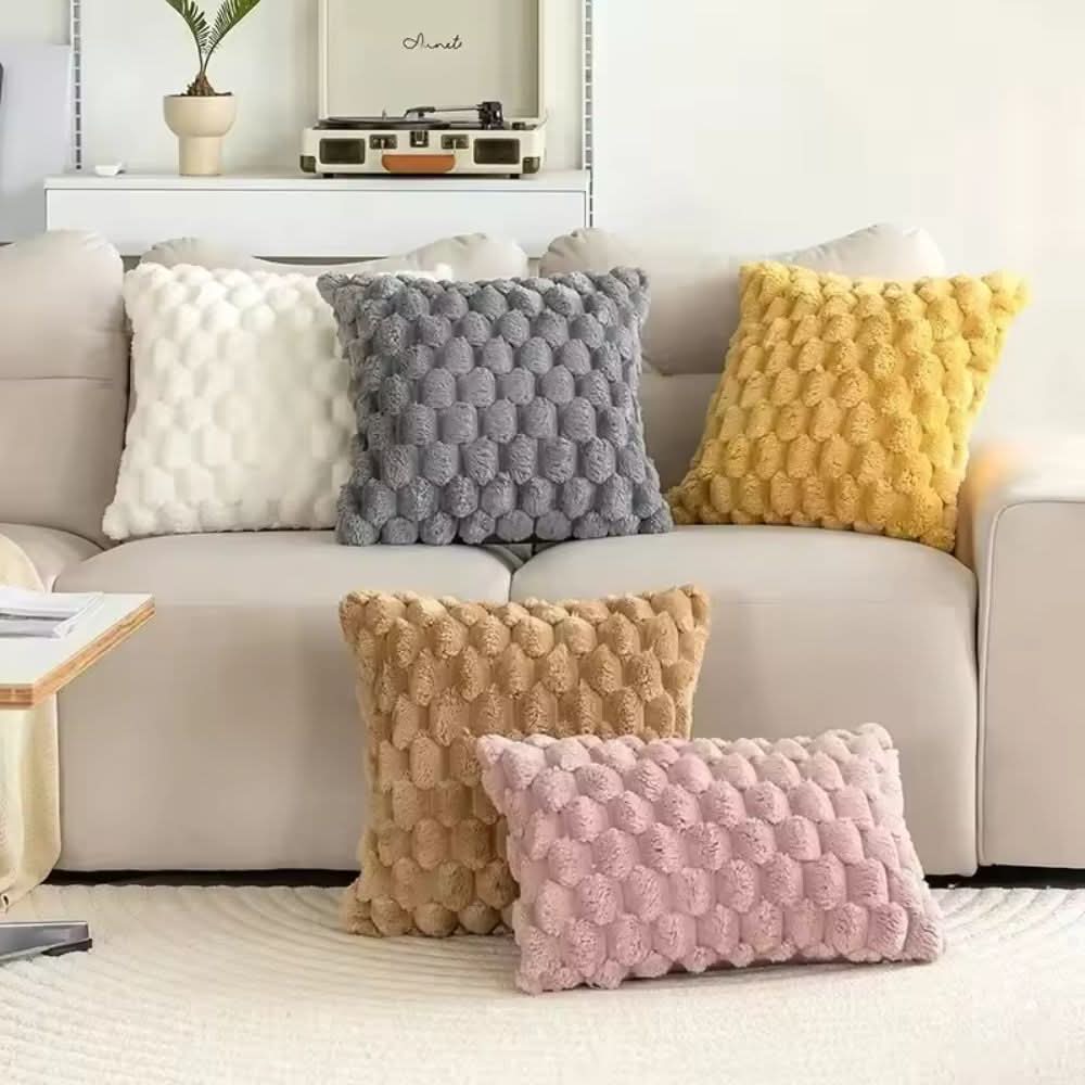 Pillow Cover | Cozy Texture Upgrade | 3D Plush Bubble Cushion Case | PlushNest - Image 4