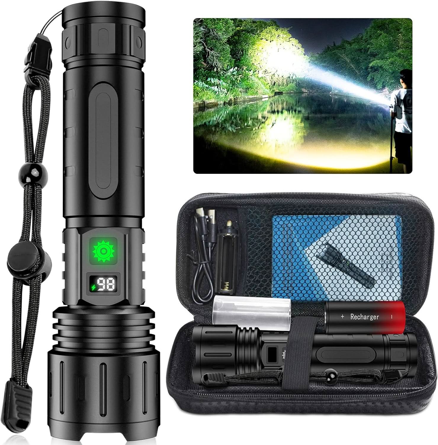 Pocket Lantern | Extreme Brightness & Long Battery Life | USB-C Rechargeable Tactical LED Flashlight | UltraBeam