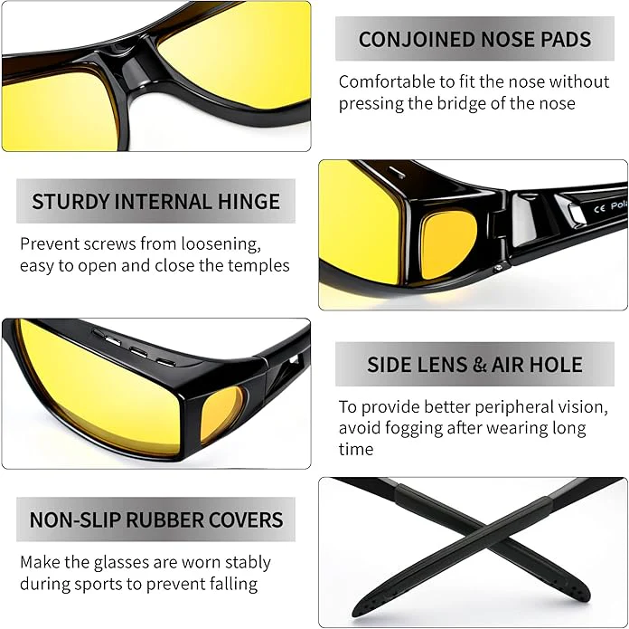 Polaroid Glass | Polarized Night Driving Glasses | Anti-Glare & Lightweight | NightDrive - Image 3
