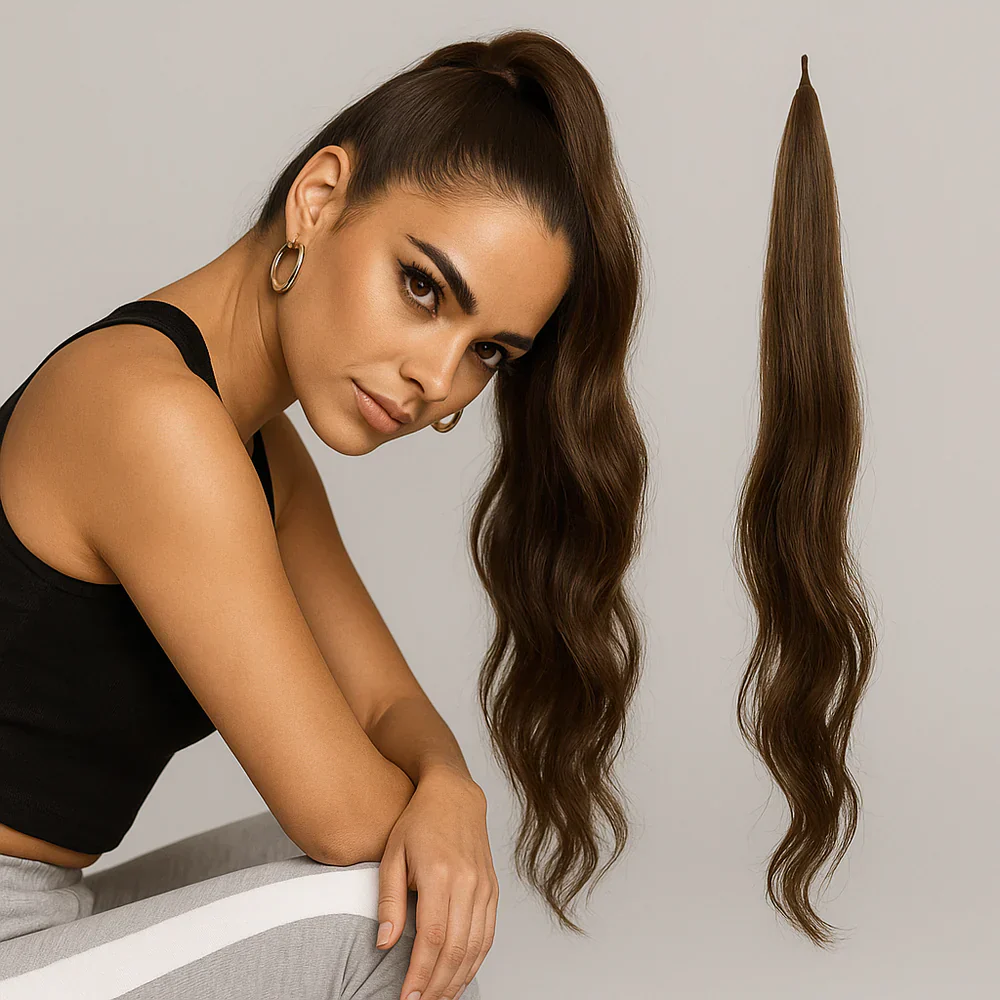Ponytail Extension | Natural Look & Feel | Instant Length & Volume | Lisa - Image 4