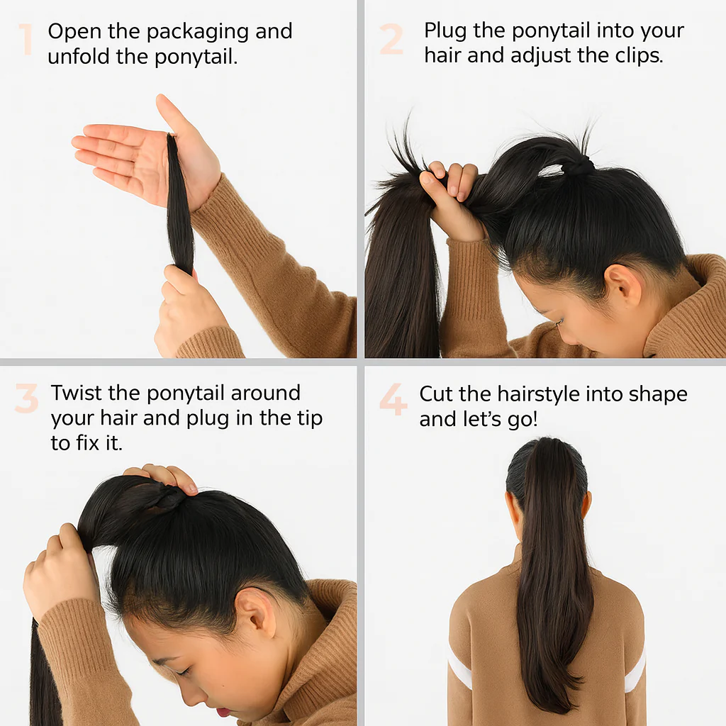 Ponytail Extension | Natural Look & Feel | Instant Length & Volume | Lisa - Image 9