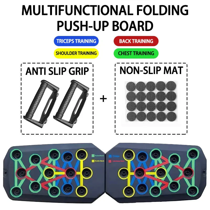 Push-Up Board | Color-Coded Muscle Training | Foldable Design | Full Upper Body Workout | FlexBoard - Image 7