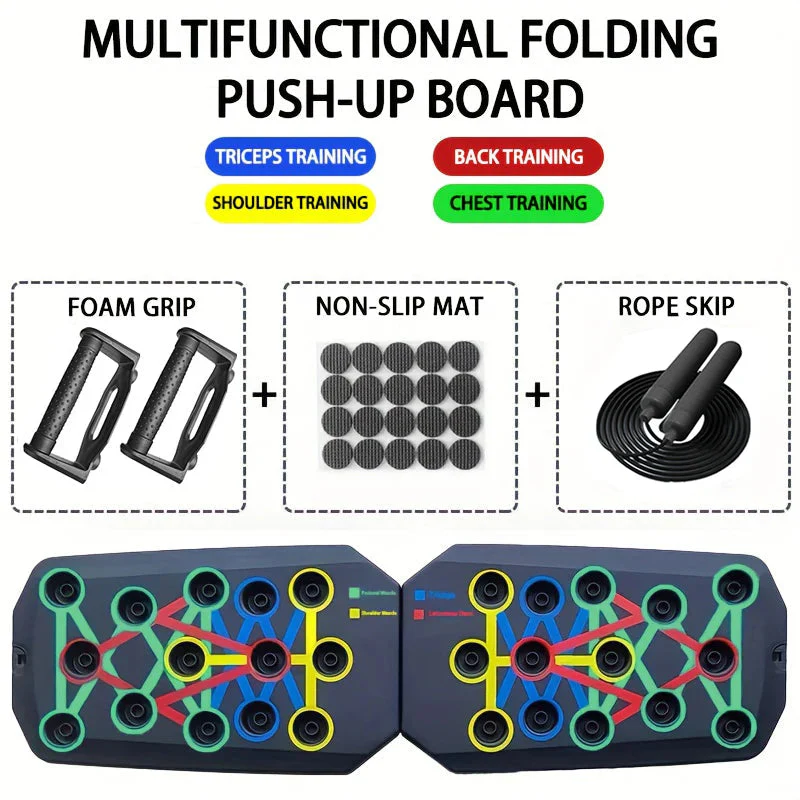 Push-Up Board | Color-Coded Muscle Training | Foldable Design | Full Upper Body Workout | FlexBoard - Image 8