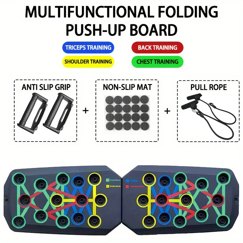 Push-Up Board | Color-Coded Muscle Training | Foldable Design | Full Upper Body Workout | FlexBoard - Image 9