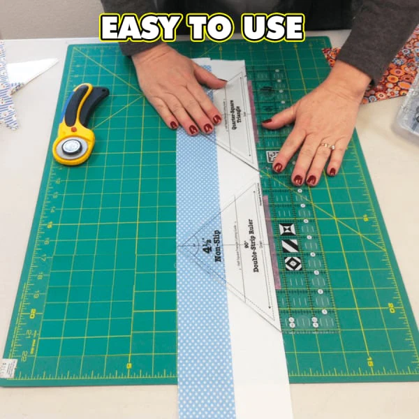 Quilting Ruler | 90° Double Strip Design | Accurate Cutting | Beginner Friendly Tool | QuiltPro - Image 4