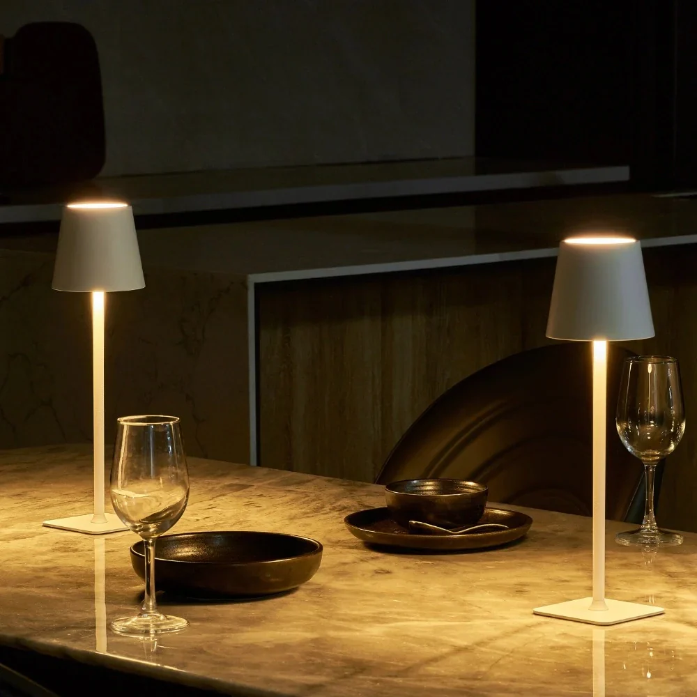 Rechargeable Tall Table Lamp | Wireless Ambient Lighting | Touch-Dimmable LED | LumaTouch - Image 15
