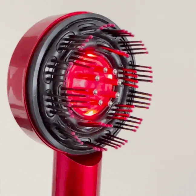 Red Light Hair Brush | LED Scalp Stimulation | Daily Breakage Support | LuxoraBoost - Image 2