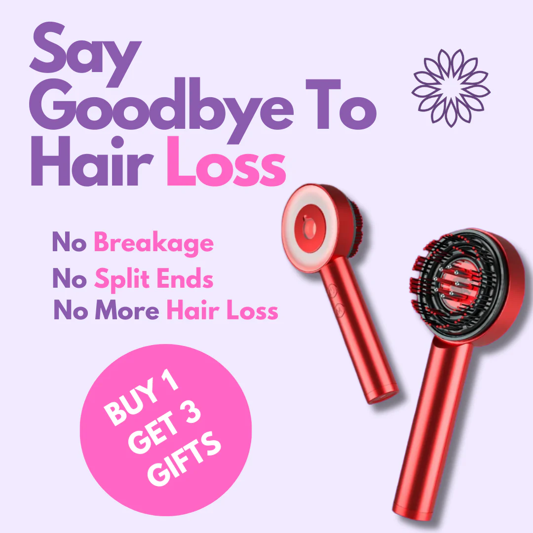 Red Light Hair Brush | LED Scalp Stimulation | Daily Breakage Support | LuxoraBoost - Image 4