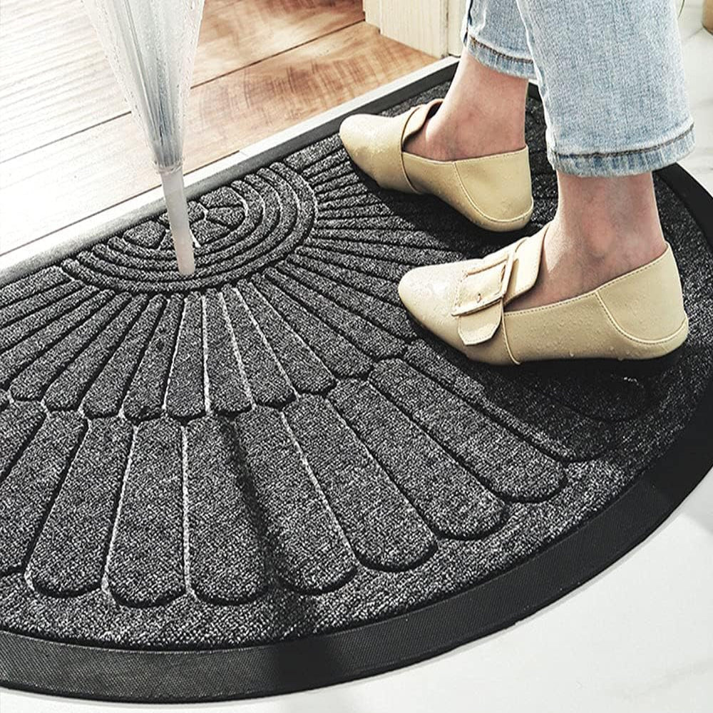Semi Circular Door Mat | Non Slip Floor Protection | Textured Rubber Backing | EntrySure - Image 4