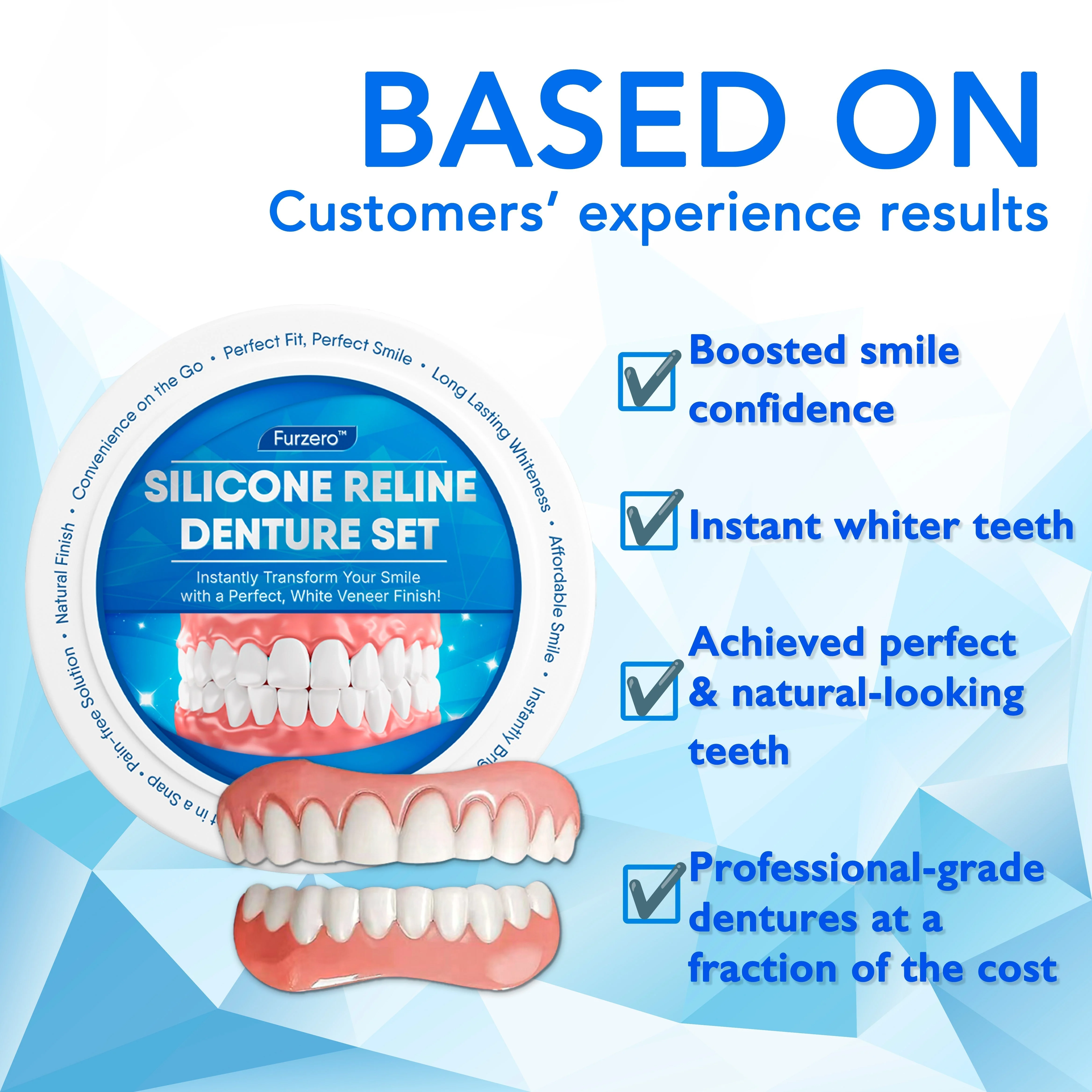 Silicone Reline Denture Set | Secure Denture Fit | BrightFit Veneer - Image 7
