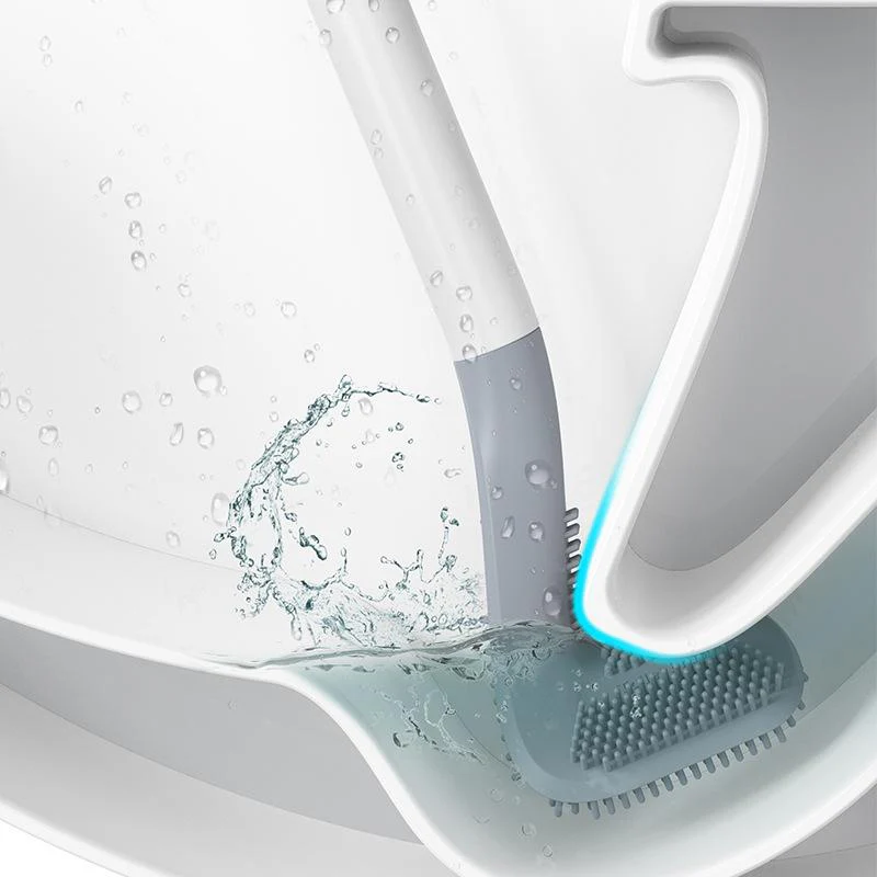 Silicone Toilet Brush | Triangle Head | Flexible TPR Bristles | Wall Mounted | Silicone Toilet Brush - Image 2