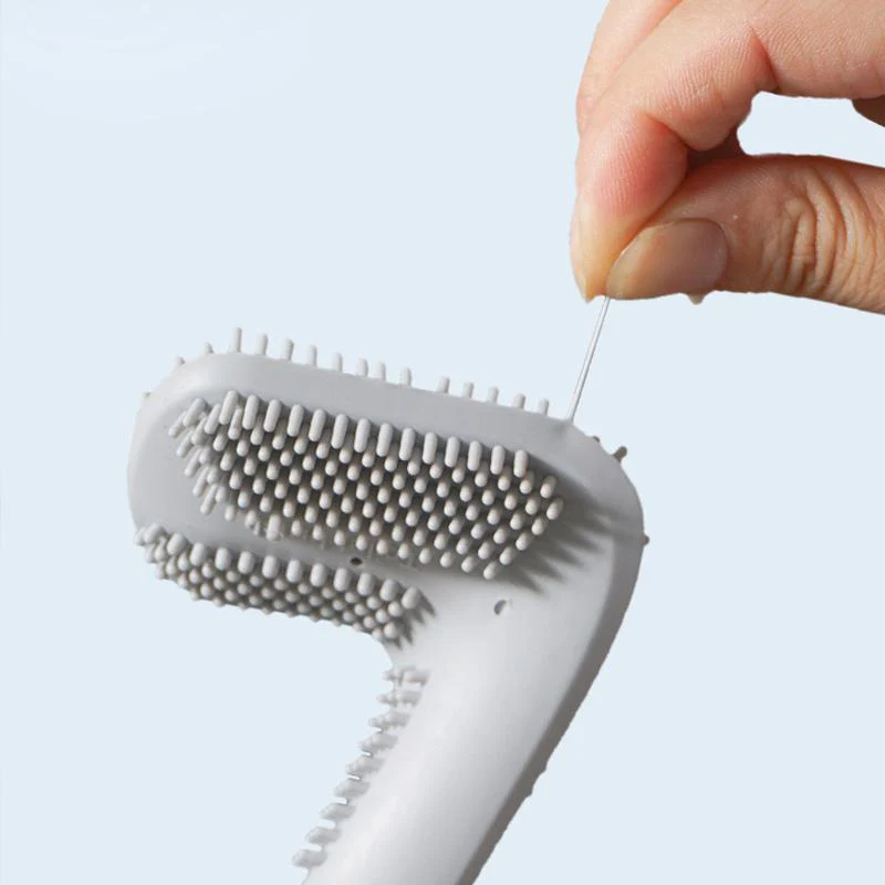 Silicone Toilet Brush | Triangle Head | Flexible TPR Bristles | Wall Mounted | Silicone Toilet Brush - Image 4