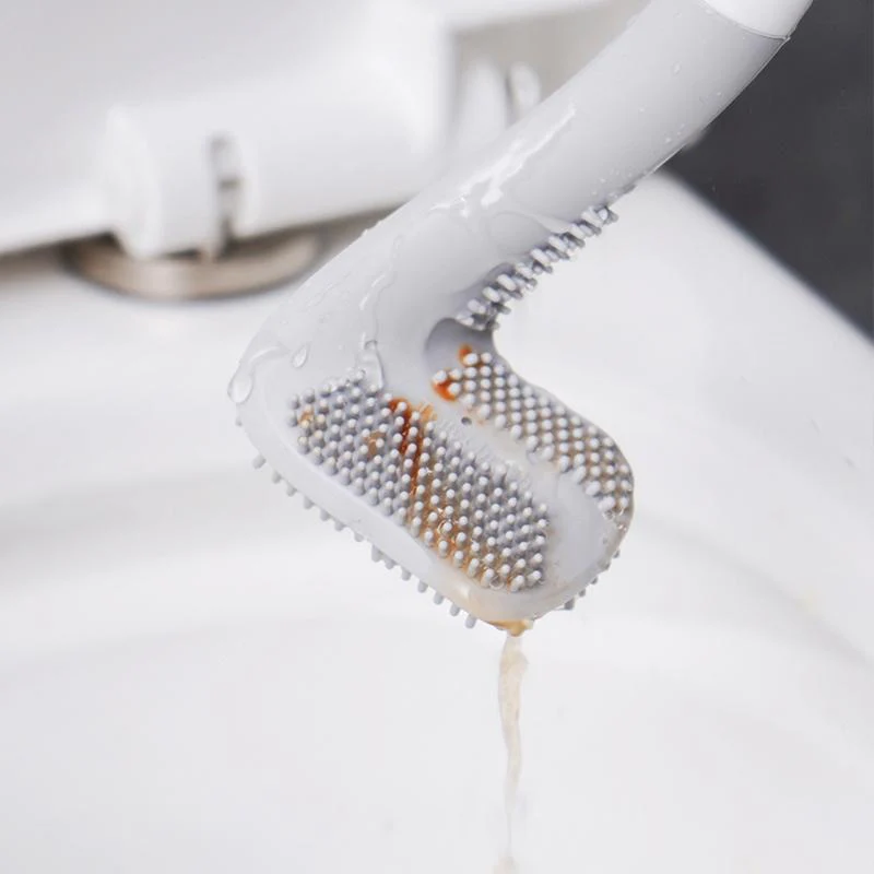 Silicone Toilet Brush | Triangle Head | Flexible TPR Bristles | Wall Mounted | Silicone Toilet Brush - Image 8