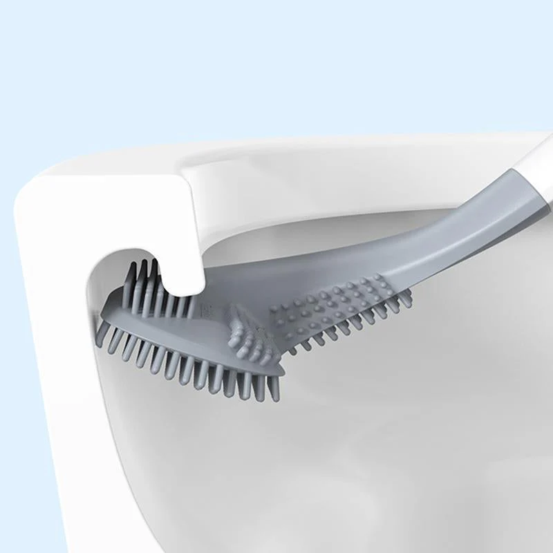 Silicone Toilet Brush | Triangle Head | Flexible TPR Bristles | Wall Mounted | Silicone Toilet Brush - Image 9