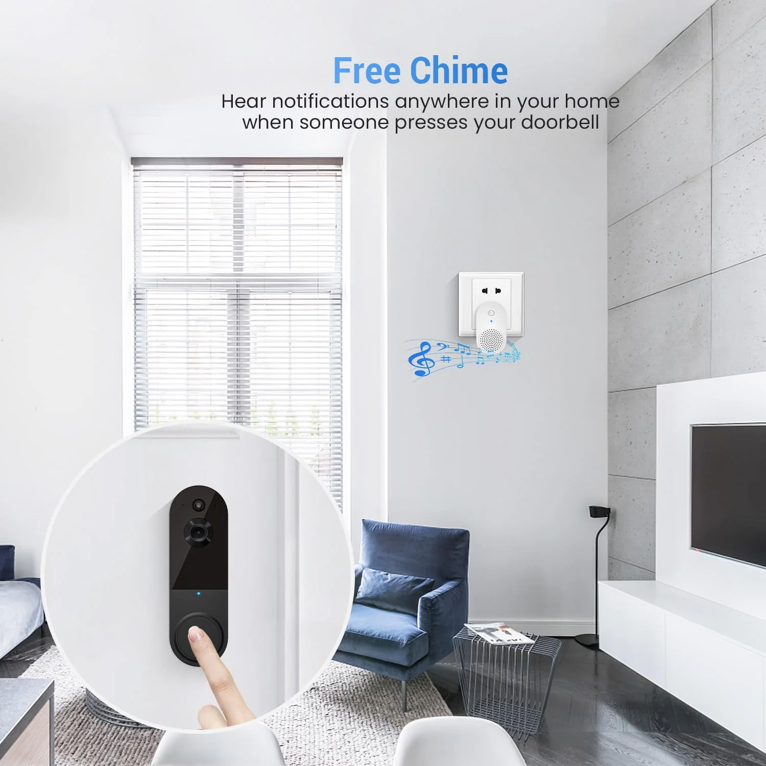 Smart Video Doorbell | Wireless Doorbell Camera | AI Security Monitoring | HomeWatch - Image 9