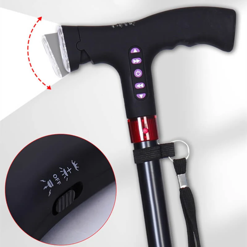 Smart Walking Cane | Automatic Fall Detection | Built-In Alarm | LED Light Support | SmartCane - Image 3
