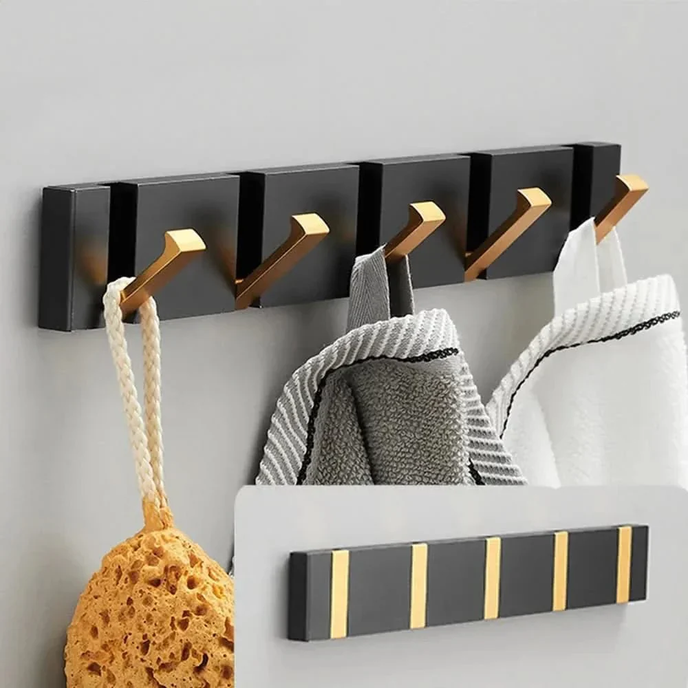 Space-Saving Wall Hook Organization | Foldable Aluminum Hook Rail | FlexiHook - Image 11