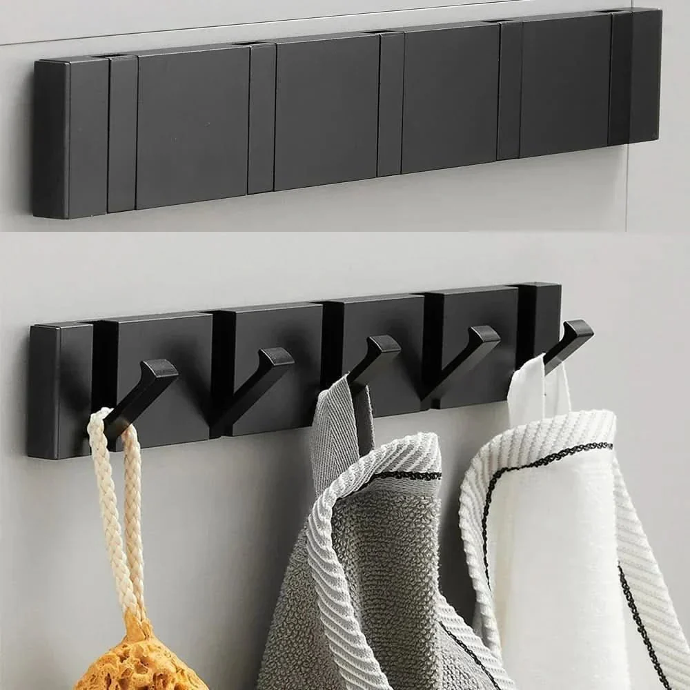 Space-Saving Wall Hook Organization | Foldable Aluminum Hook Rail | FlexiHook - Image 14