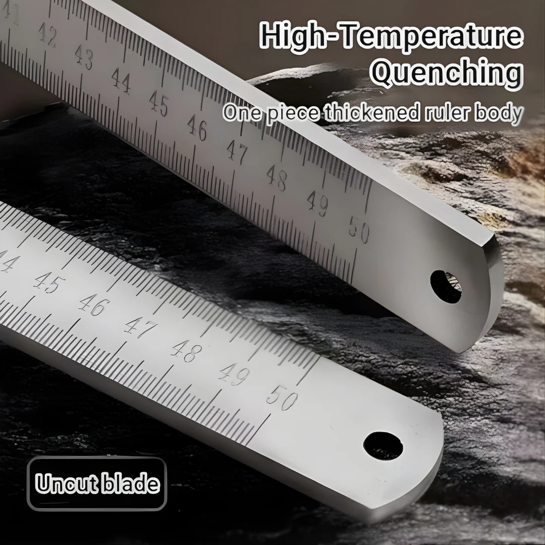 Steel Ruler | Heavy Duty Stainless Steel | Laser-Etched Scale | Precision Measuring Tool - Image 5