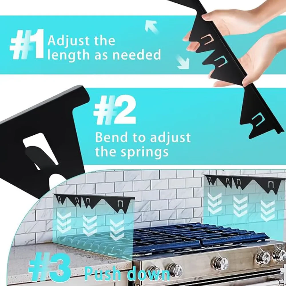 Stove Gap Cover | Adjustable Length | Stainless Steel | Easy Clean Design | SealSnap - Image 3