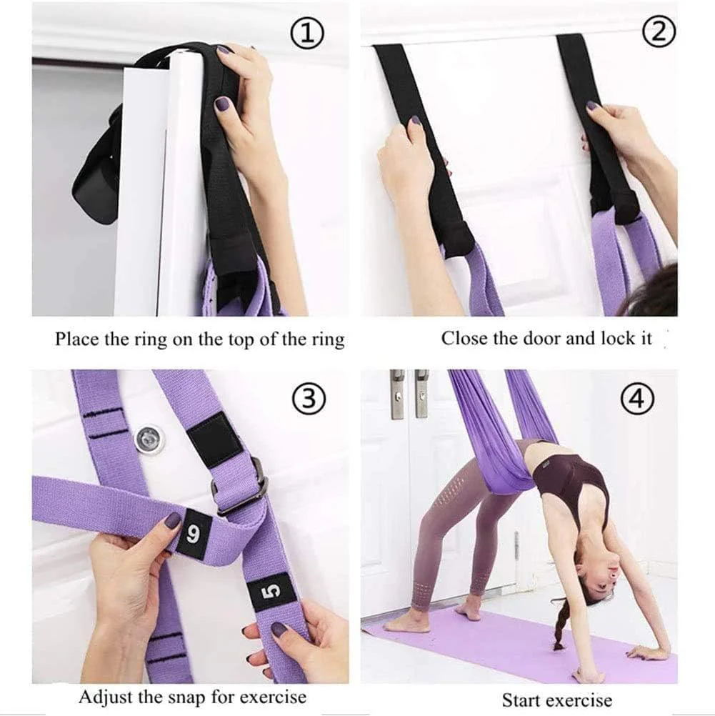 Stretching Sling | Back Pain Relief | Adjustable Door Mount | Home Flexibility Tool | FlexiRelief - Image 6