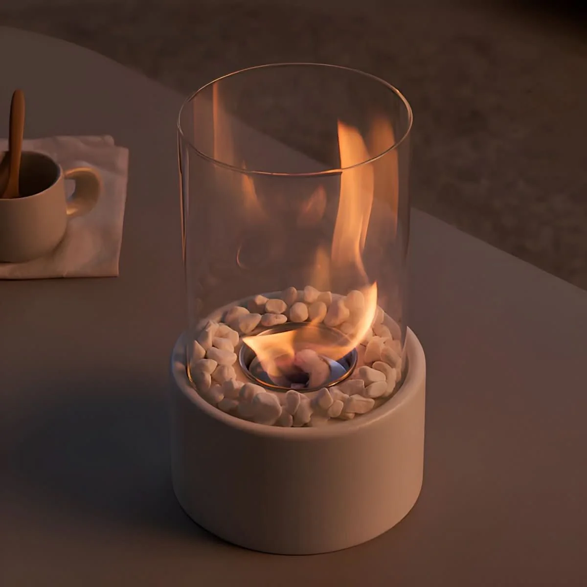 Table lamp Fireplace | Smokeless Real Flame | Bioethanol Indoor Outdoor Use | SleekFlame - Image 2