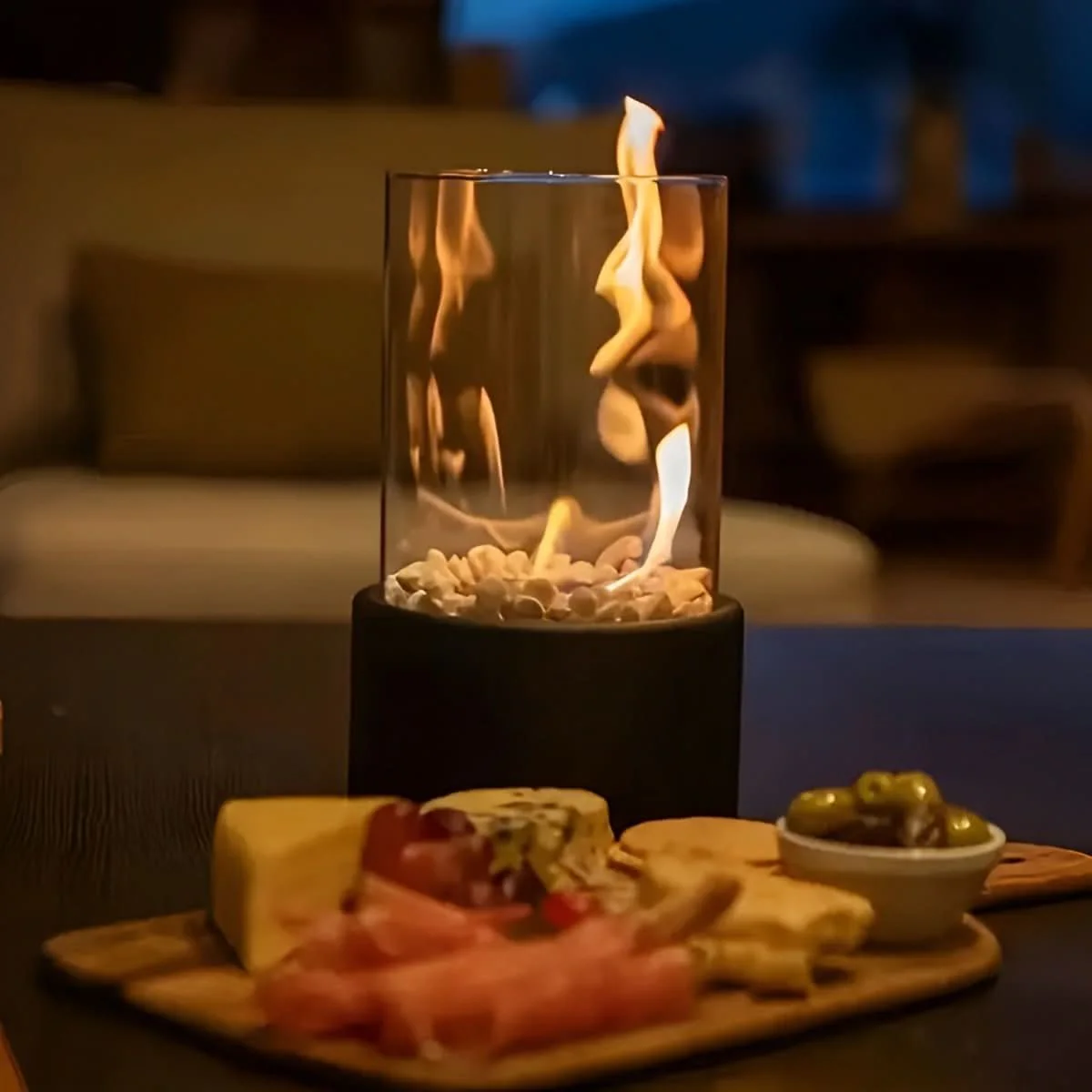 Table lamp Fireplace | Smokeless Real Flame | Bioethanol Indoor Outdoor Use | SleekFlame - Image 3