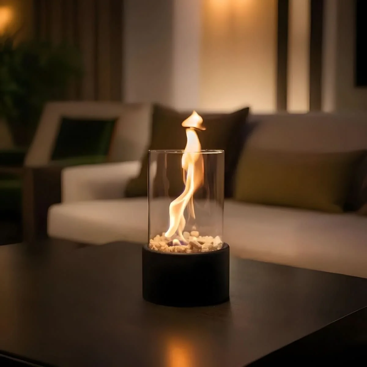 Table lamp Fireplace | Smokeless Real Flame | Bioethanol Indoor Outdoor Use | SleekFlame - Image 4