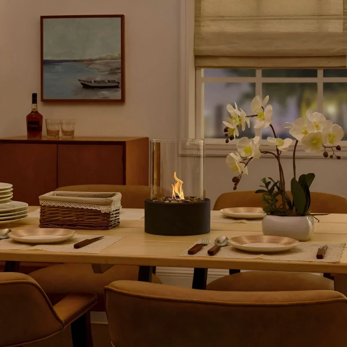 Table lamp Fireplace | Smokeless Real Flame | Bioethanol Indoor Outdoor Use | SleekFlame - Image 8