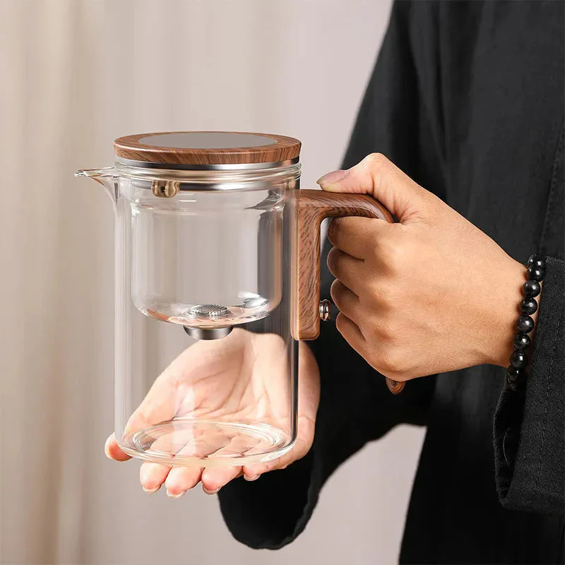 Tea Infuser Teapot | One-Click Brew Control | Heat-Resistant Glass | Drip-Free Pour | SereniCup - Image 7