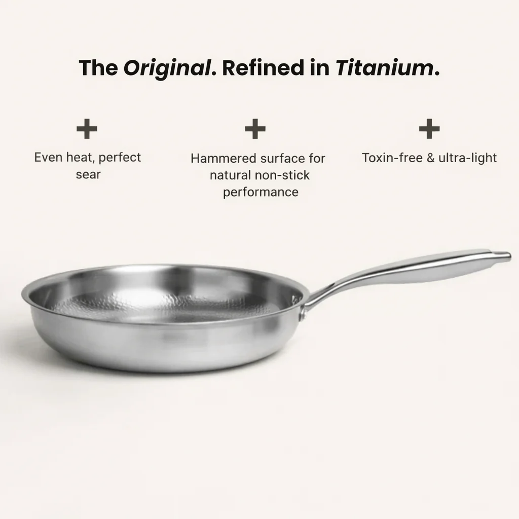 Titanium cookware set | Kitchen utensils & cutting board | PFAS-free design | Titanova - Image 3