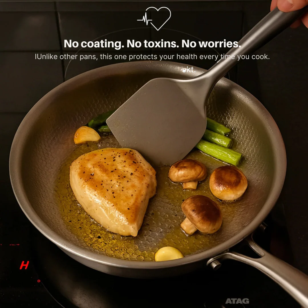 Titanium cookware set | Kitchen utensils & cutting board | PFAS-free design | Titanova - Image 5