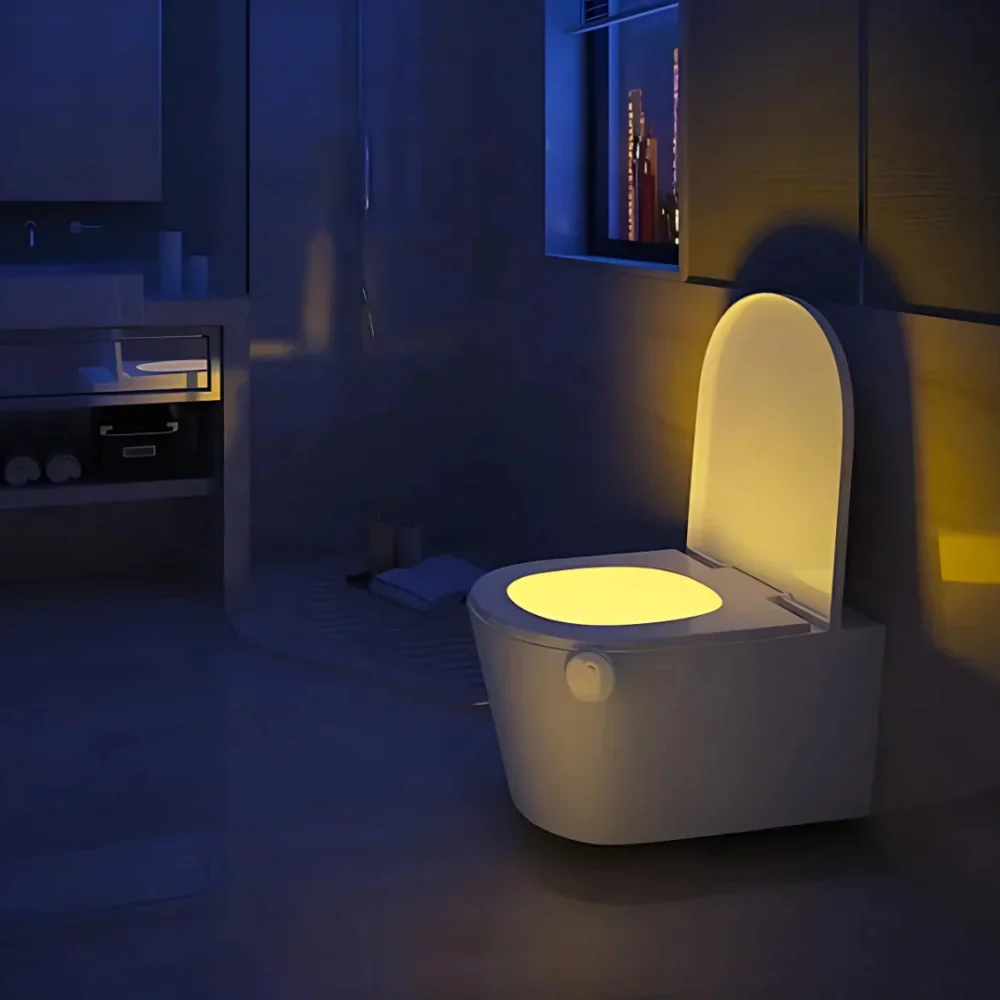 Toilet Night Light | Motion Sensor Glow | Clip On Bathroom Guide | LooLume