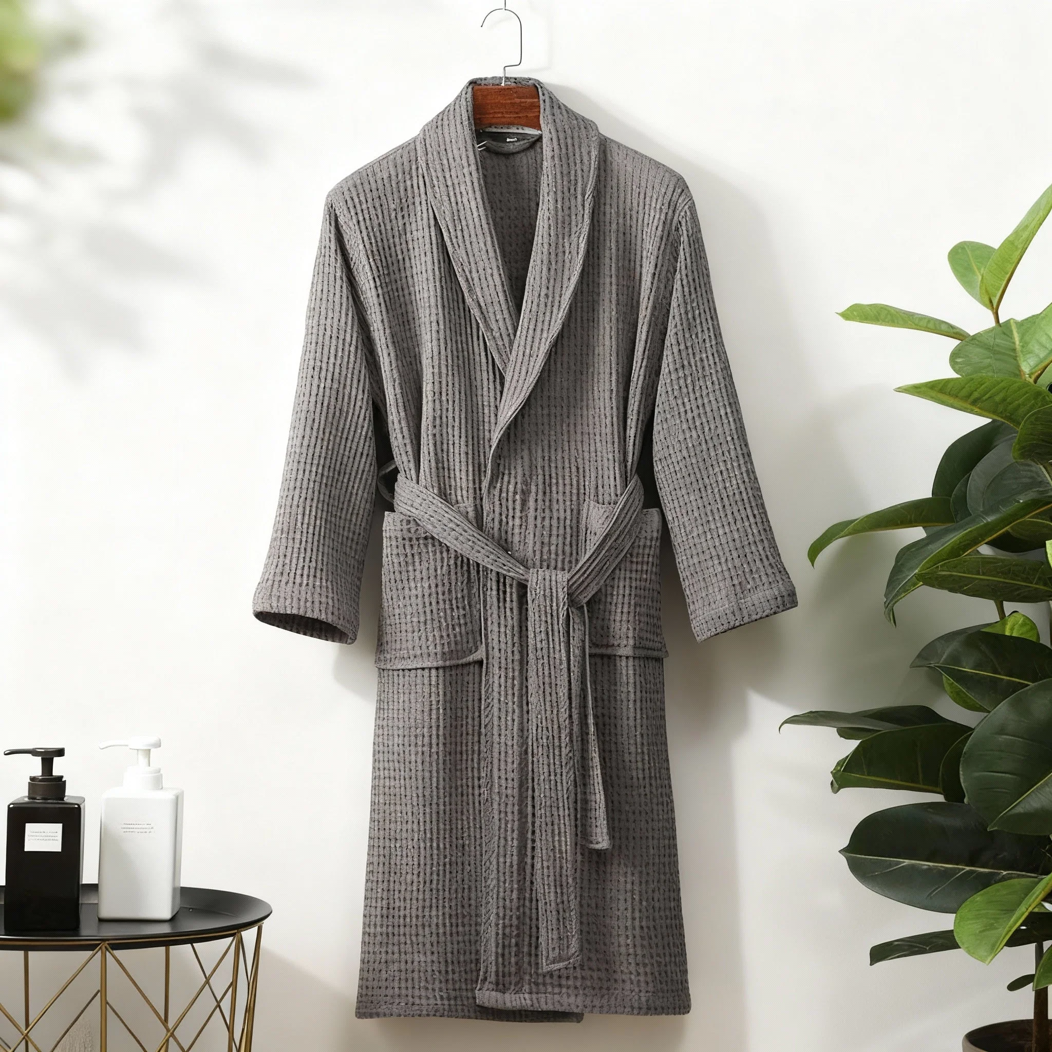 Unisex Bathrobe for Women & Men | Cotton Lounge Robe | LuxeComfort - Image 10