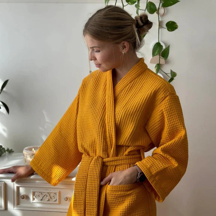 Unisex Bathrobe for Women & Men | Cotton Lounge Robe | LuxeComfort - Image 6