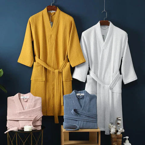 Unisex Bathrobe for Women & Men | Cotton Lounge Robe | LuxeComfort - Image 8