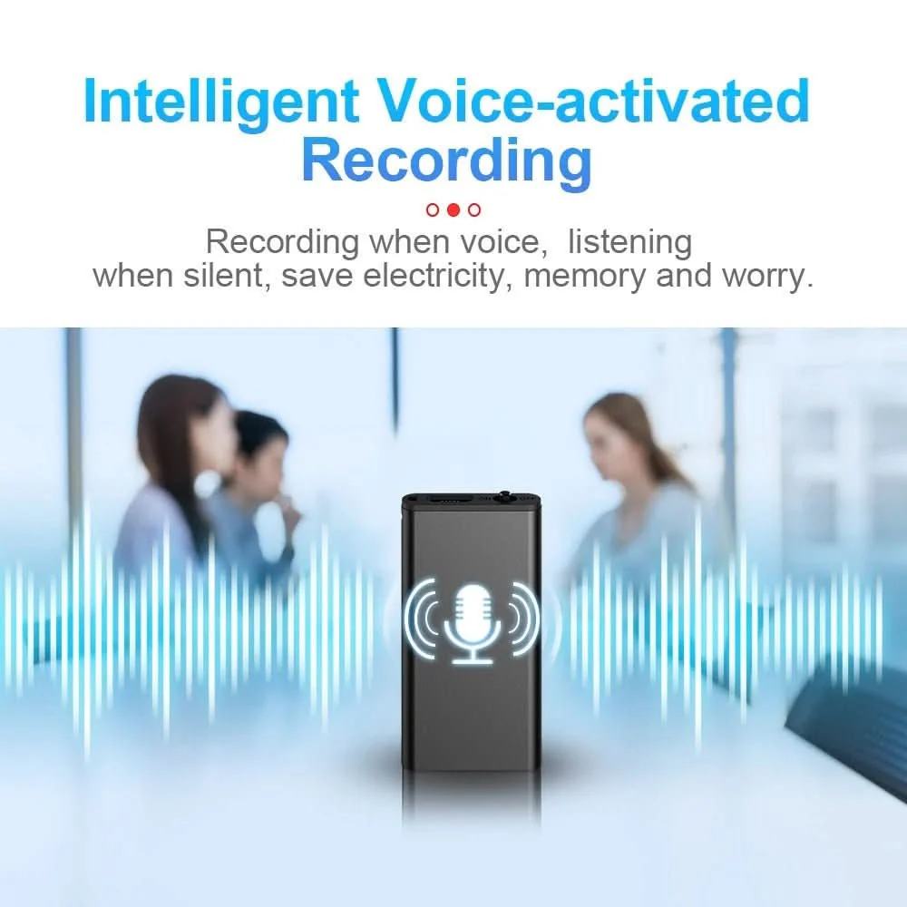 Portable Voice Recorder | Voice Activated Recording | Discreet Pocket Dictation | VoiceNote Mini