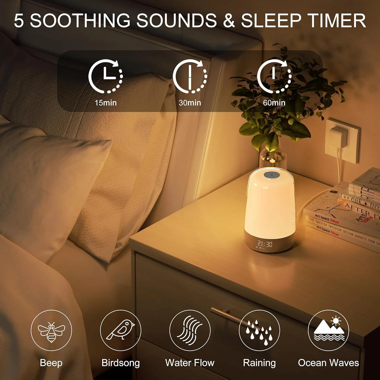 Wake-Up Light Alarm clock | Sunrise & RGB Light | Aurora - Image 4