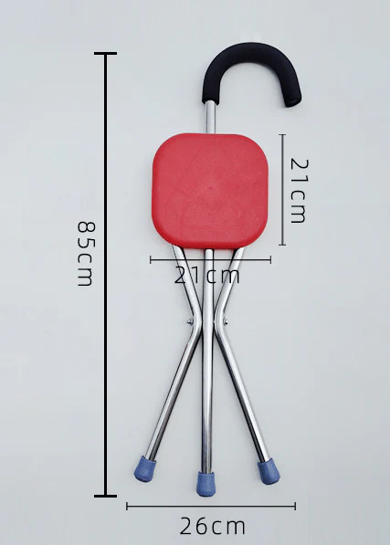 Walking Stick with Seat | Foldable Design | 120 kg Load Capacity | Non-Slip Base | Radianta - Image 5