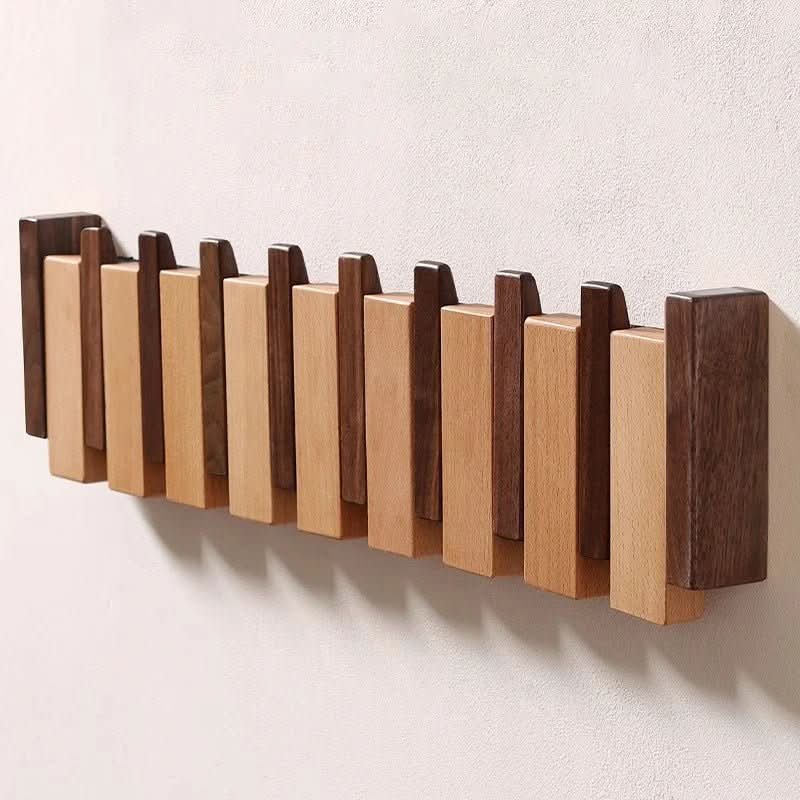 Wall Coat Rack | Folding Hook Wall Storage | Handcrafted Wood Design | PianoWood - Image 8