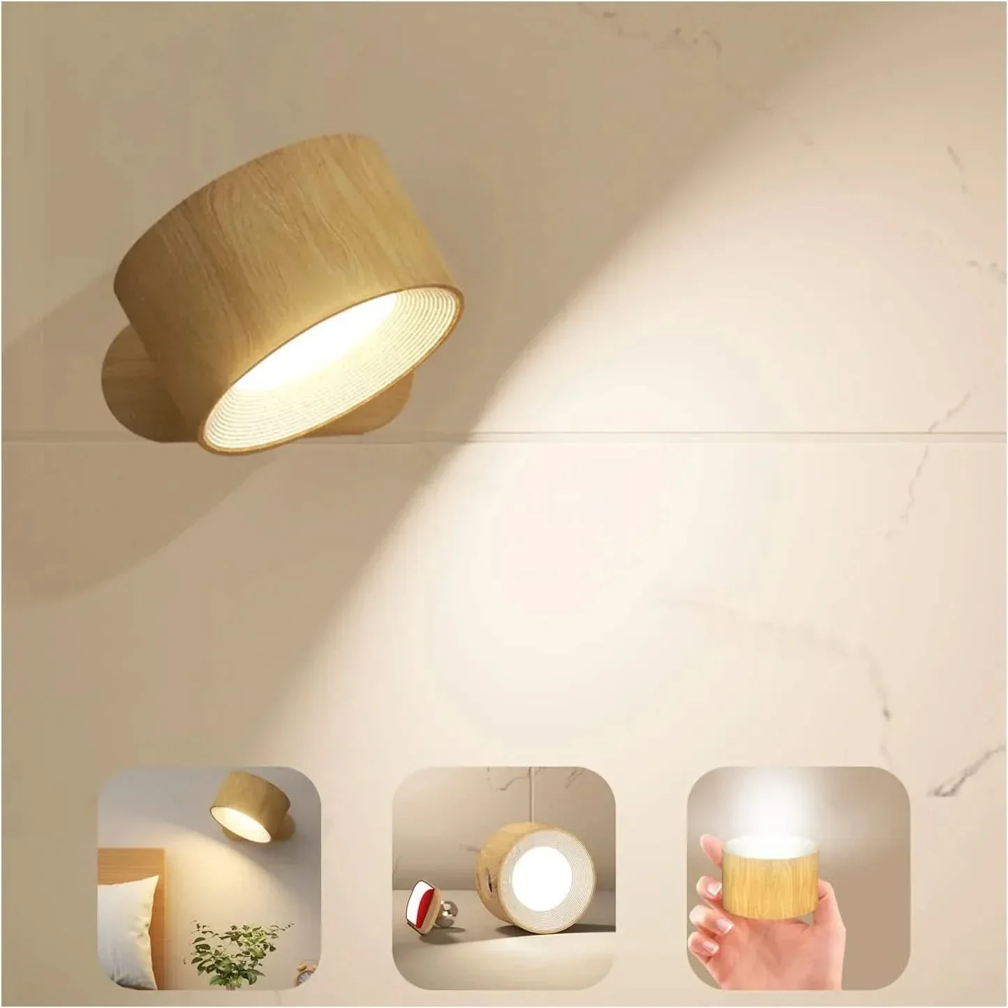 Wall Light | 360° Wireless | USB Rechargeable | 3 Brightness Levels | LumaFlex - Image 3