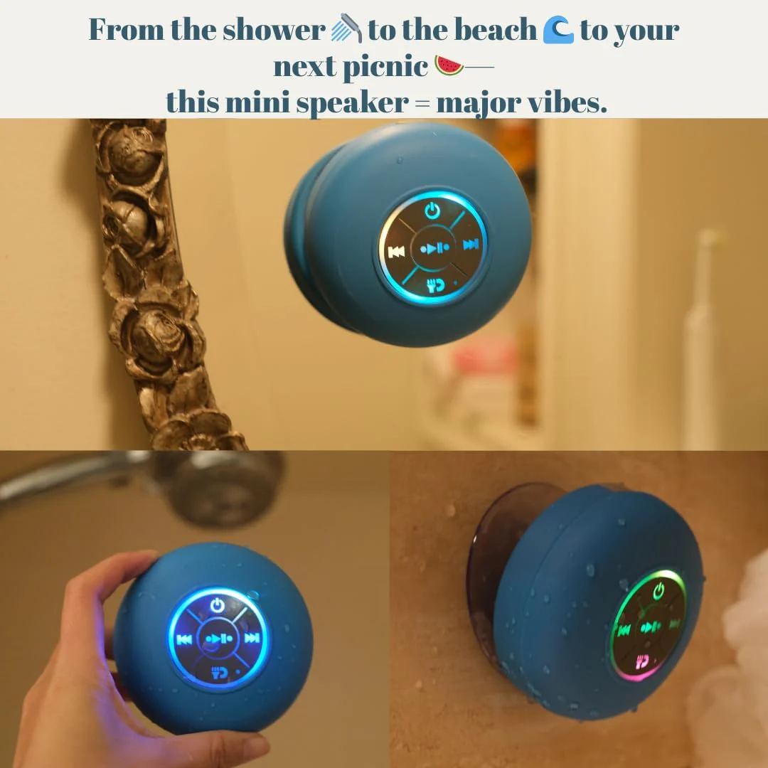 Waterproof Speaker | Strong Suction Cup | Clear Sound | Long Battery Life | AquaSound - Image 3