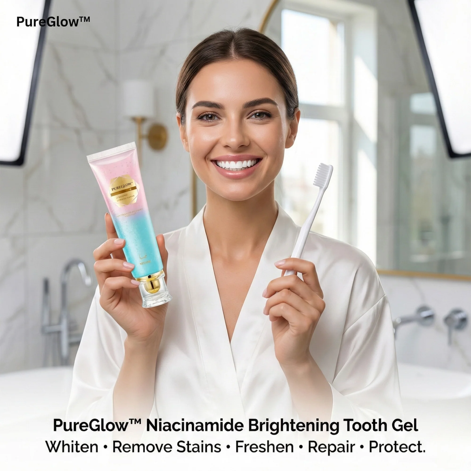 Whitening Toothpaste | Niacinamide Formula | Enamel Repair | Fresh Breath | PureGlow - Image 4